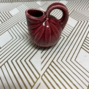 Vintage Shawnee Miniature Pitcher Jug Creamer Oxblood Burgundy